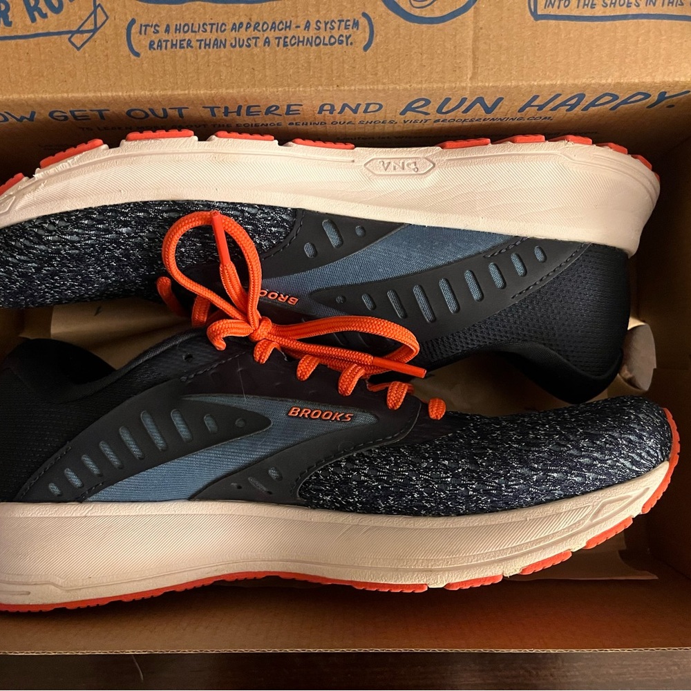 Brooks Navy and Orange Running Shoes